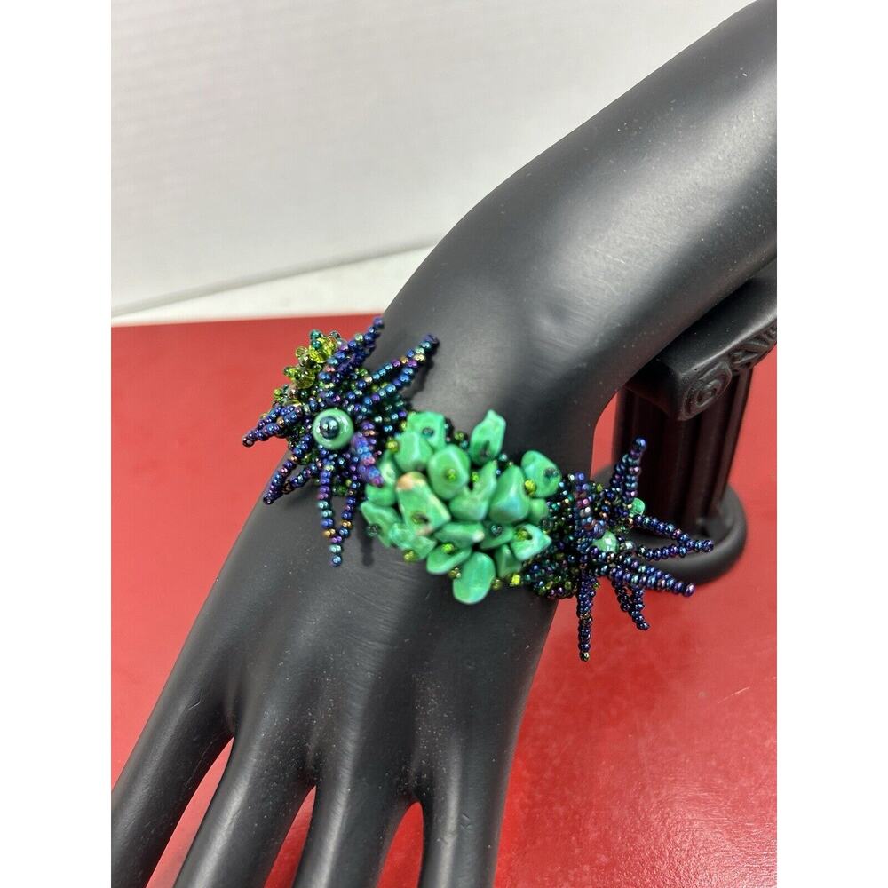 Handcrafted‎ Seed Bead Chunky Bracelet Retro Boho Chic Statement Beautiful